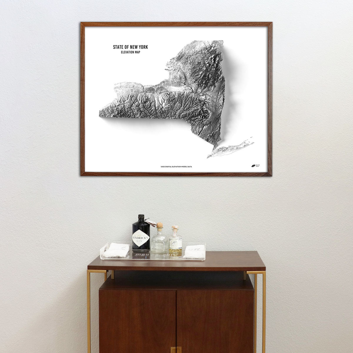 New York Elevation Map - No Frame