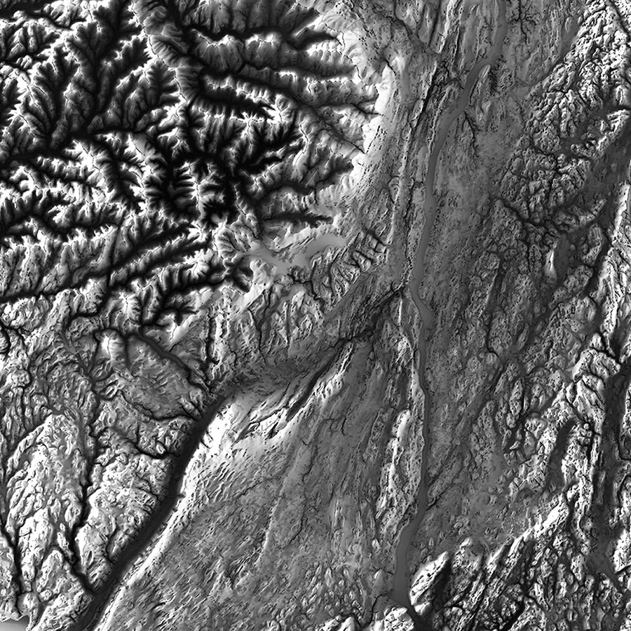 New York Elevation Map - No Frame