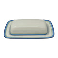 Noritake Ambience Java Blue Swirl Covered Butter Relish Tray