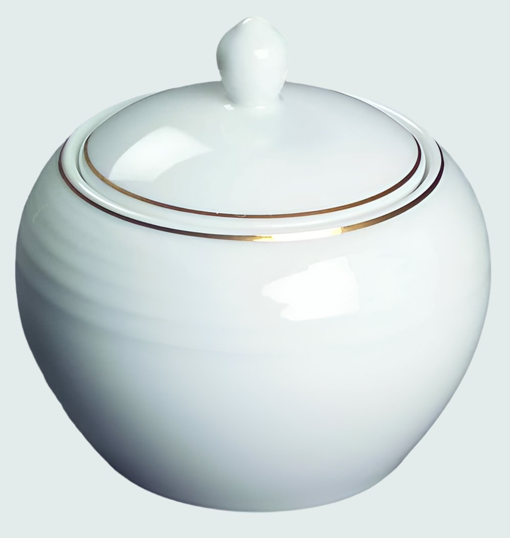 NORITAKE ARCTIC GOLD SUGAR BOWL