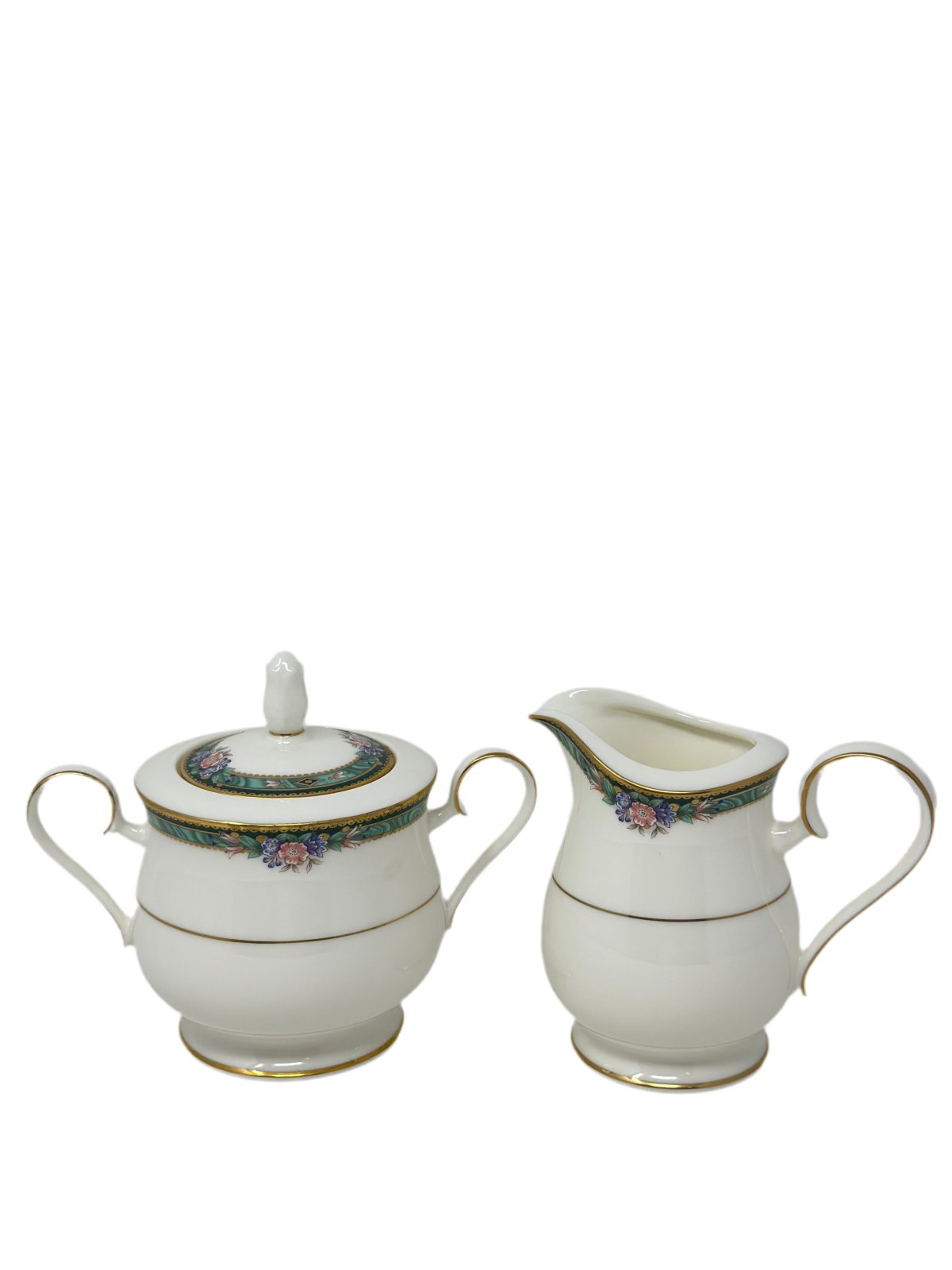 Noritake Ashbury Creamer and Sugar w/ Cover