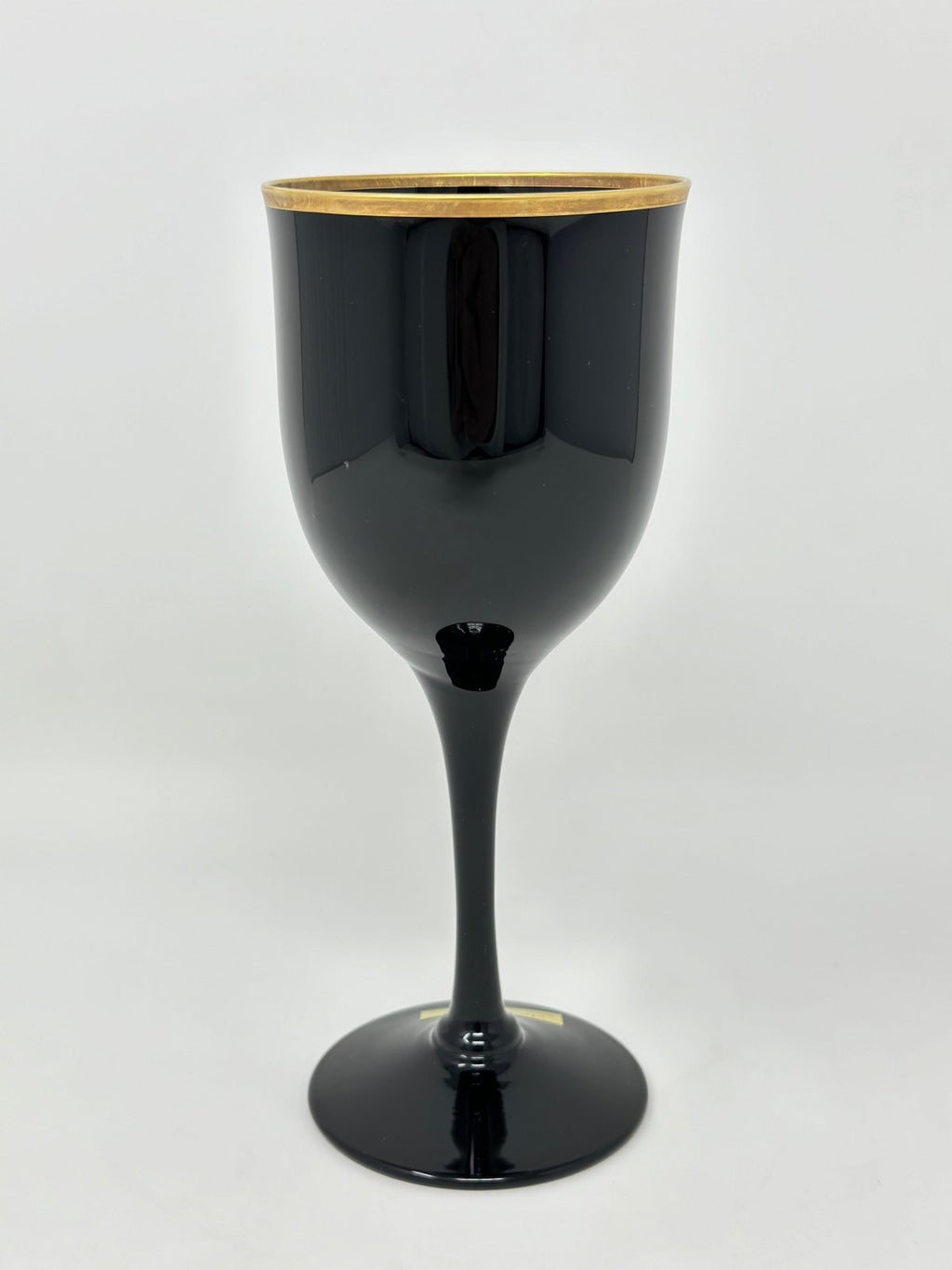 NORITAKE BLACK AMETHYST REMEMBRANCE EBONY GOLD WINE GLASS