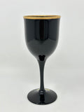NORITAKE BLACK AMETHYST REMEMBRANCE EBONY GOLD WINE GLASS