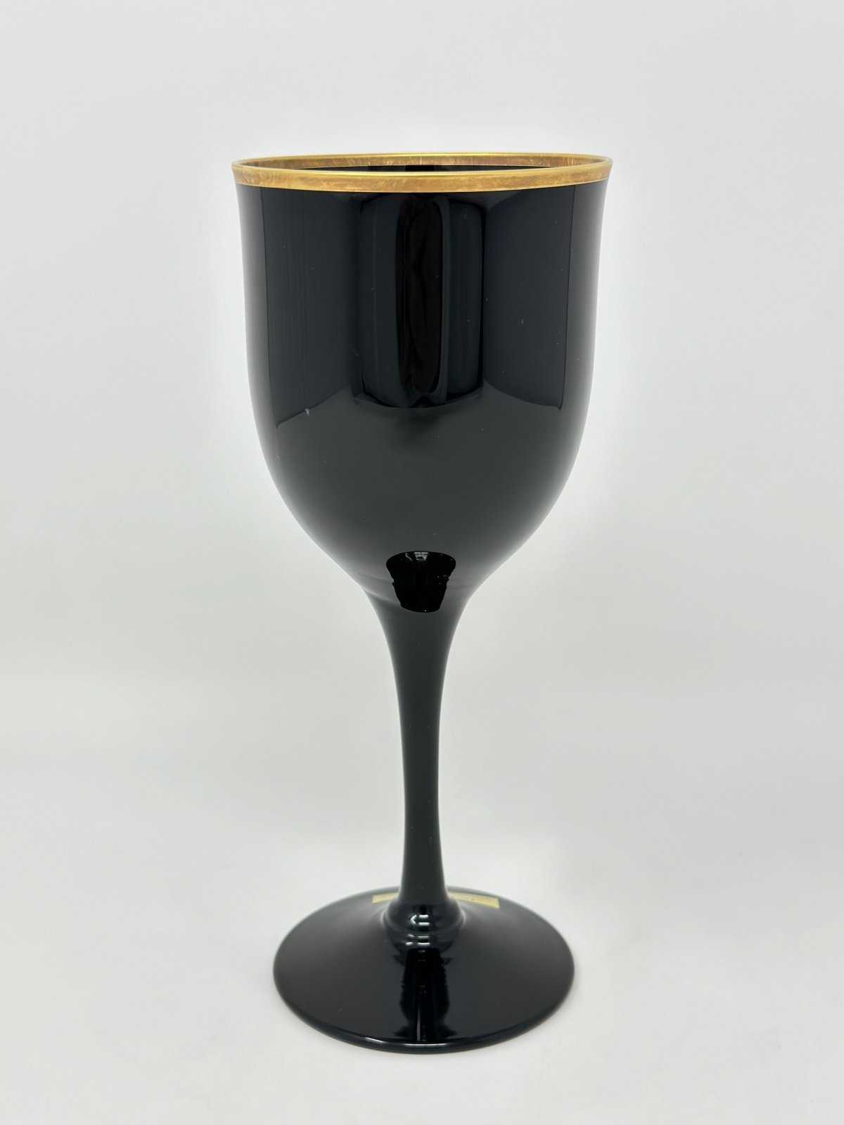 NORITAKE BLACK AMETHYST REMEMBRANCE EBONY GOLD WINE GLASS