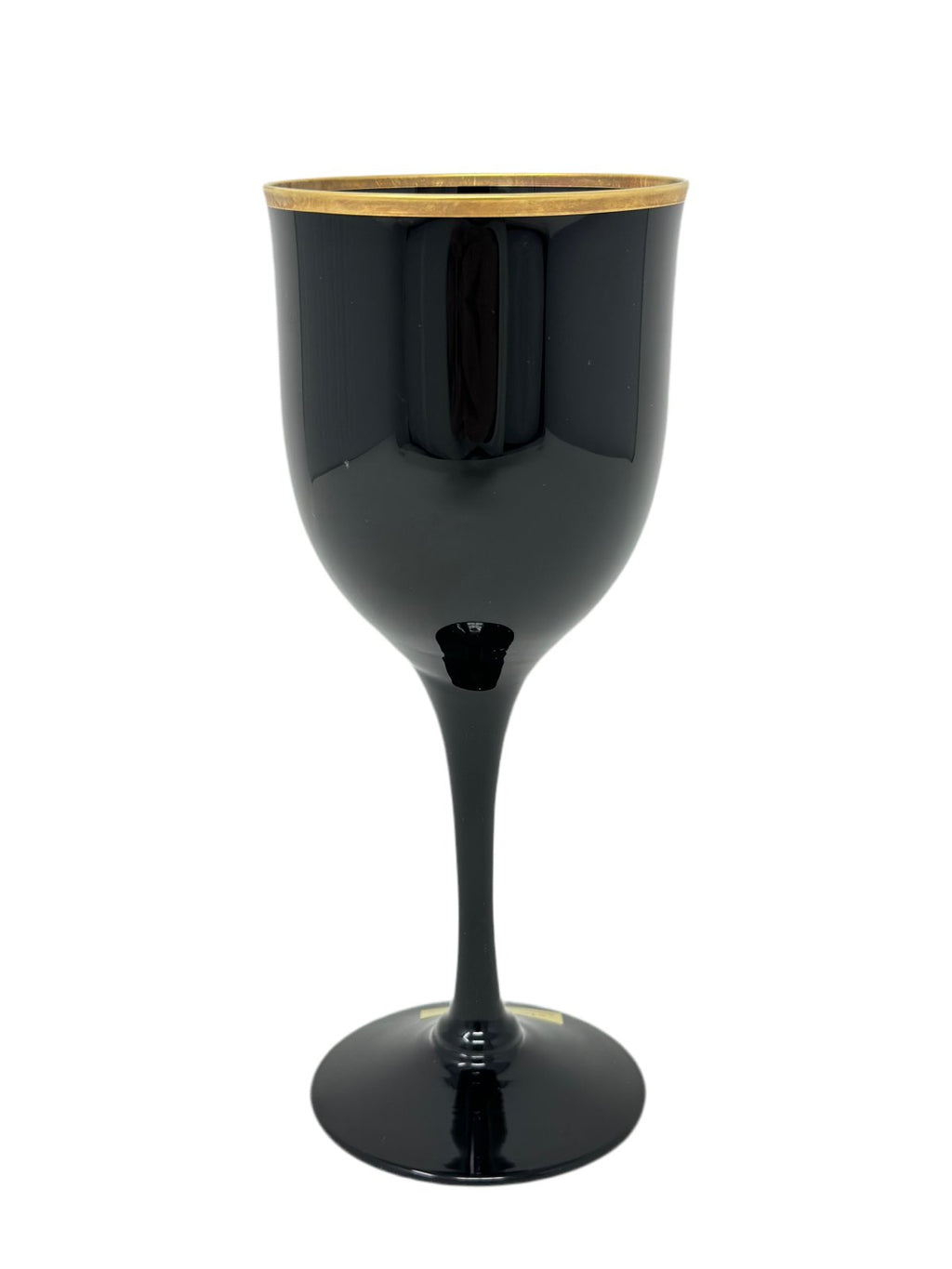 NORITAKE BLACK AMETHYST REMEMBRANCE EBONY GOLD WINE GLASS