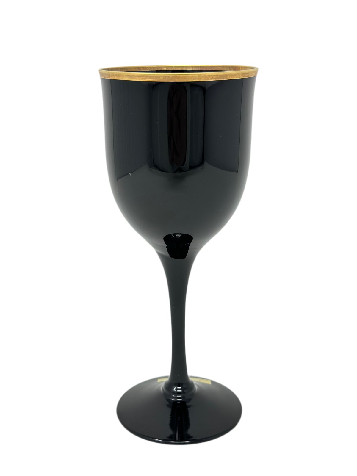 NORITAKE BLACK AMETHYST REMEMBRANCE EBONY GOLD WINE GLASS