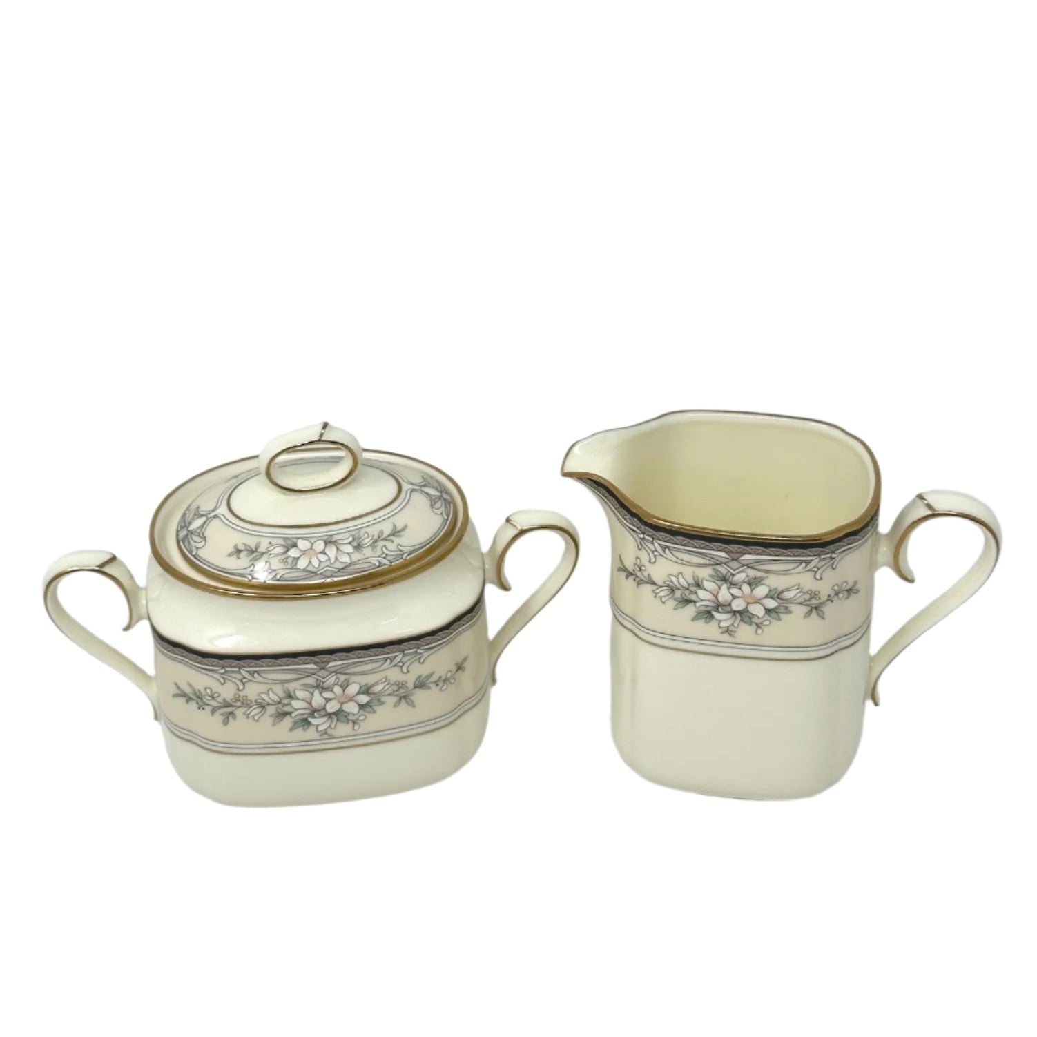 NORITAKE CHURCHILL CREAMER AND SUGAR SET