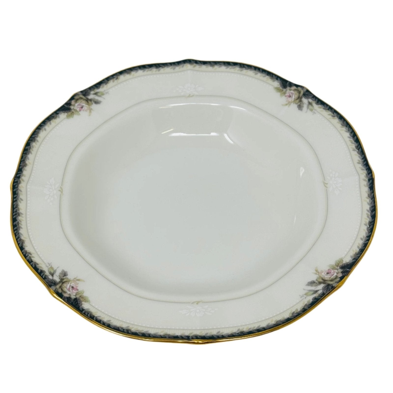 NORITAKE EDWARDIAN ROSE RIM SOUP