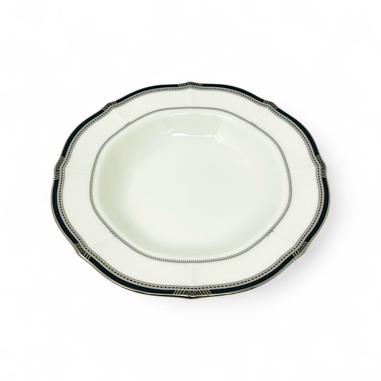 NORITAKE GILDED PLATINUM RIM SOUP