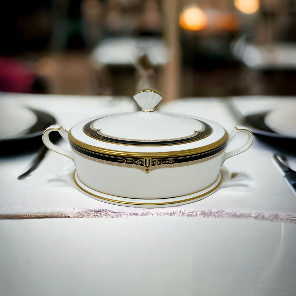 Noritake Gold and Sable Covered Vegetable