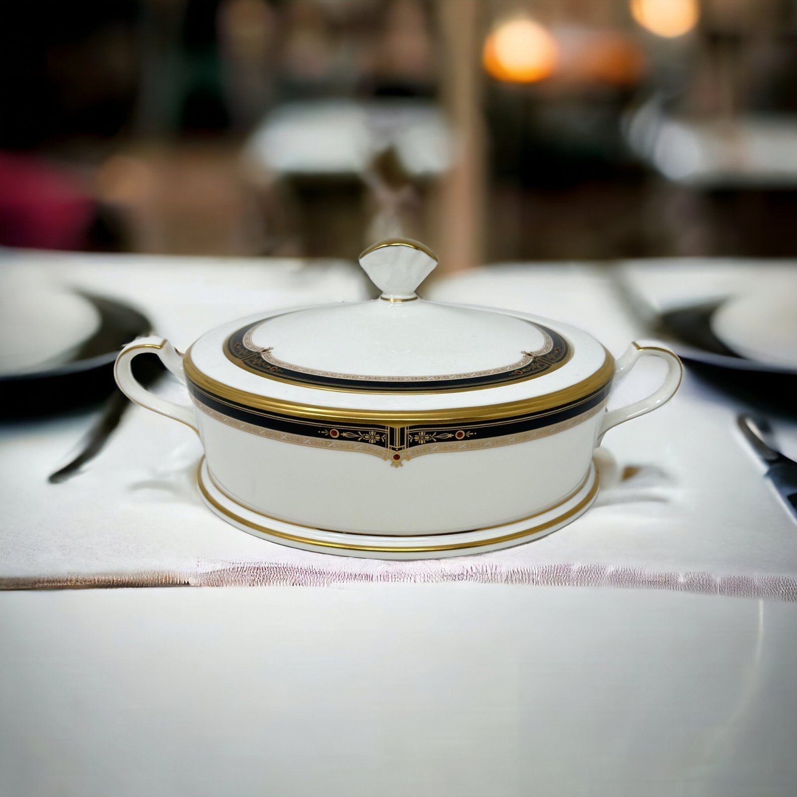 Noritake Gold and Sable Covered Vegetable