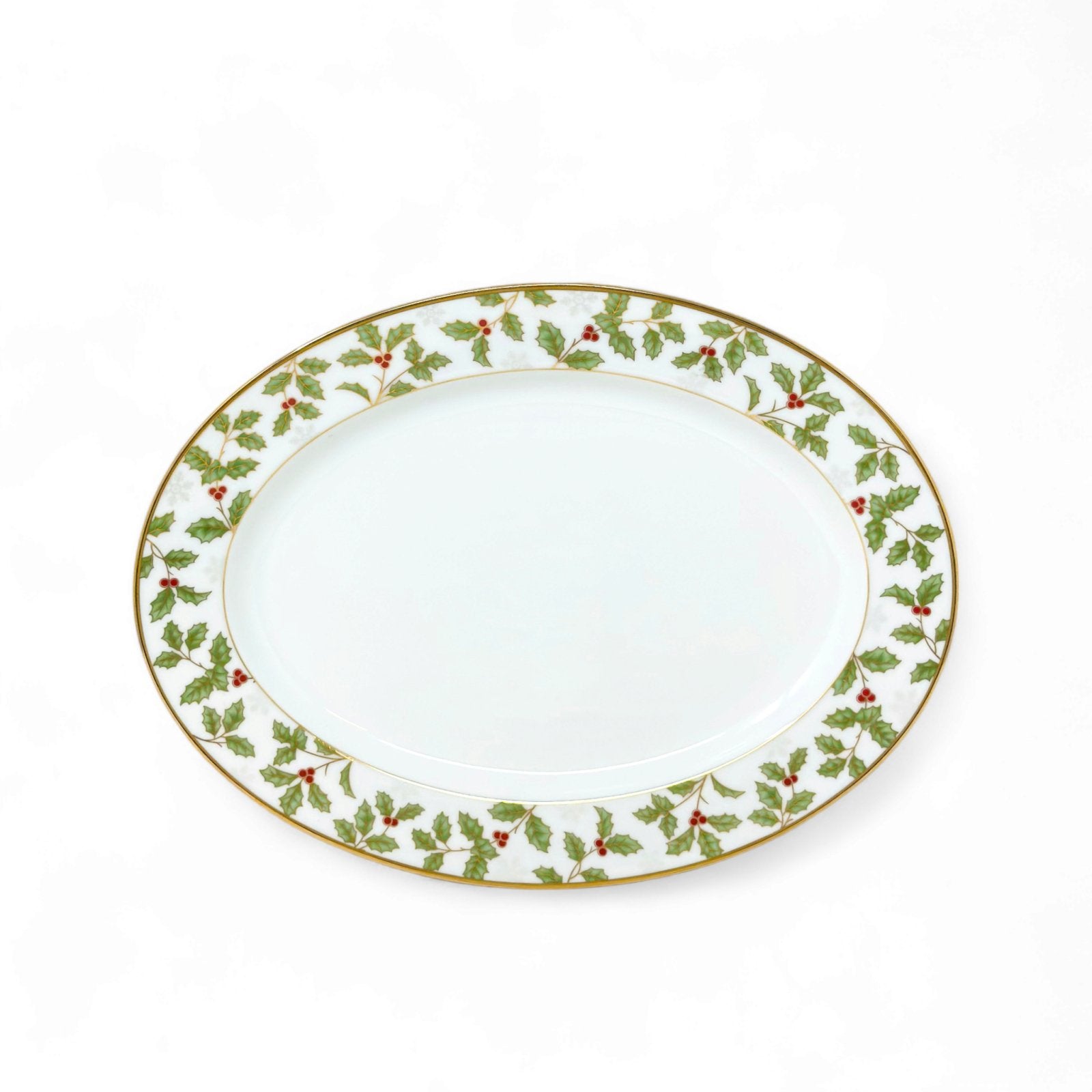 Noritake Holly & Berry Gold Oval Platter