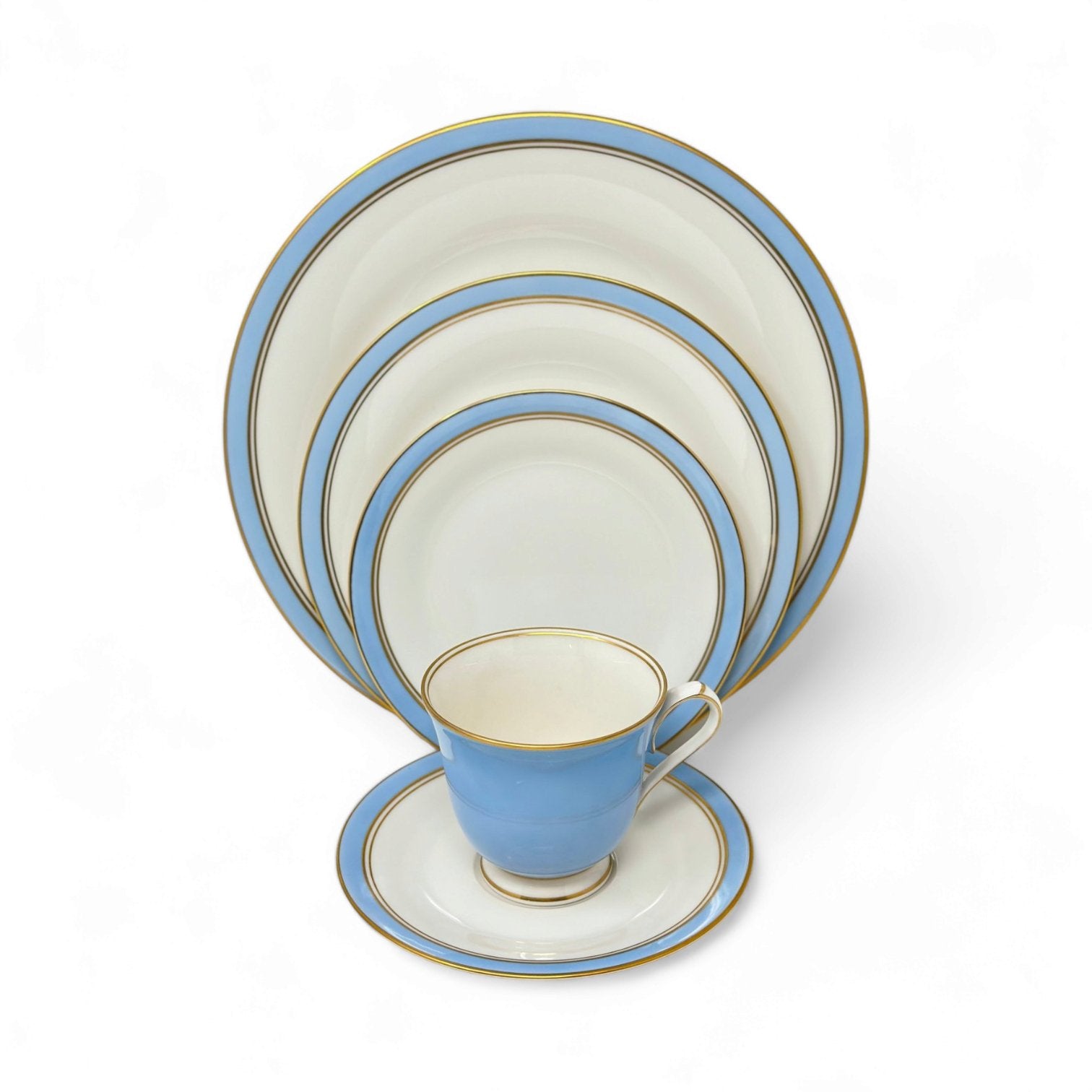 Noritake Ivory and Azure - 5 Piece Place Setting