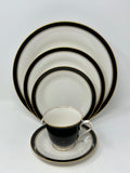 Noritake Ivory and Ebony - 5 Piece Place Setting