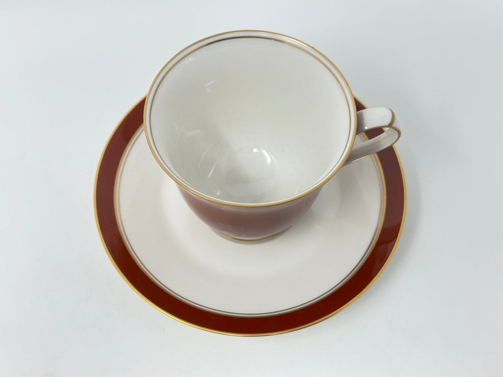 Noritake Ivory and Sienna Cup and Saucer