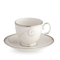Noritake Platinum Wave Cup & Saucer Set