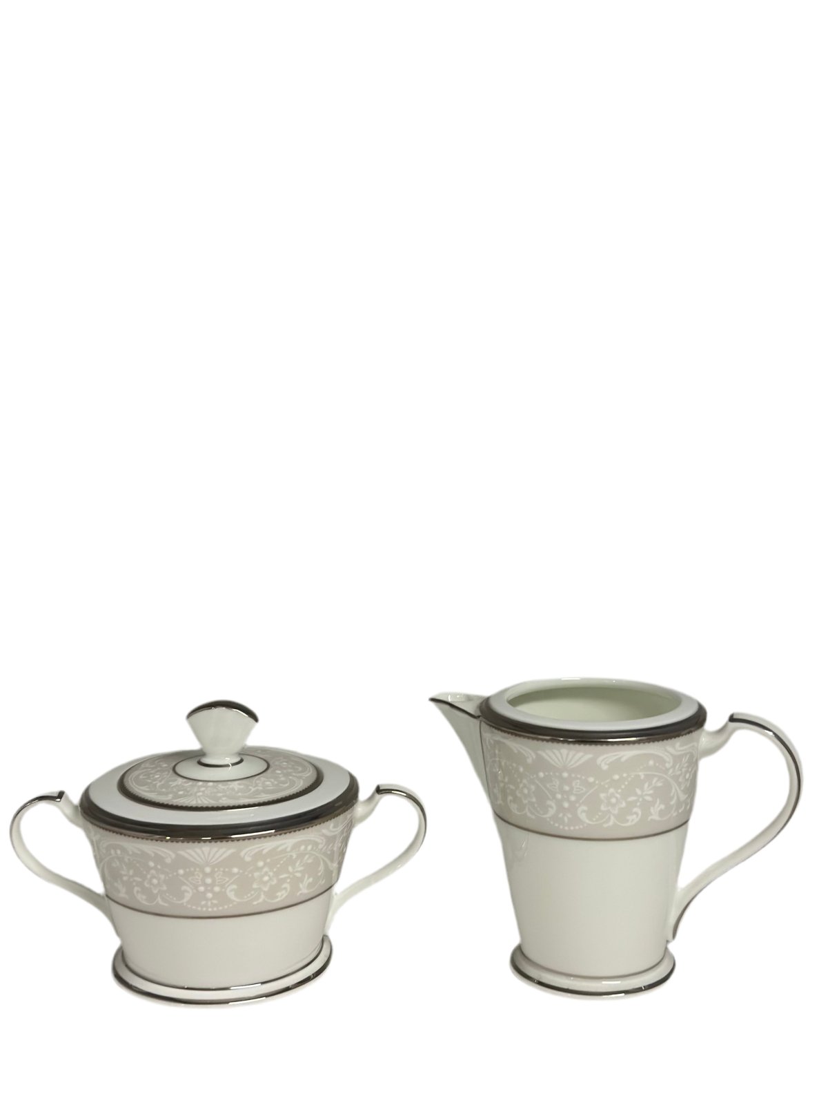 Noritake Silver Palace Creamer/Sugar with Cover