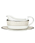 Noritake Silver Palace Gravy with Stand