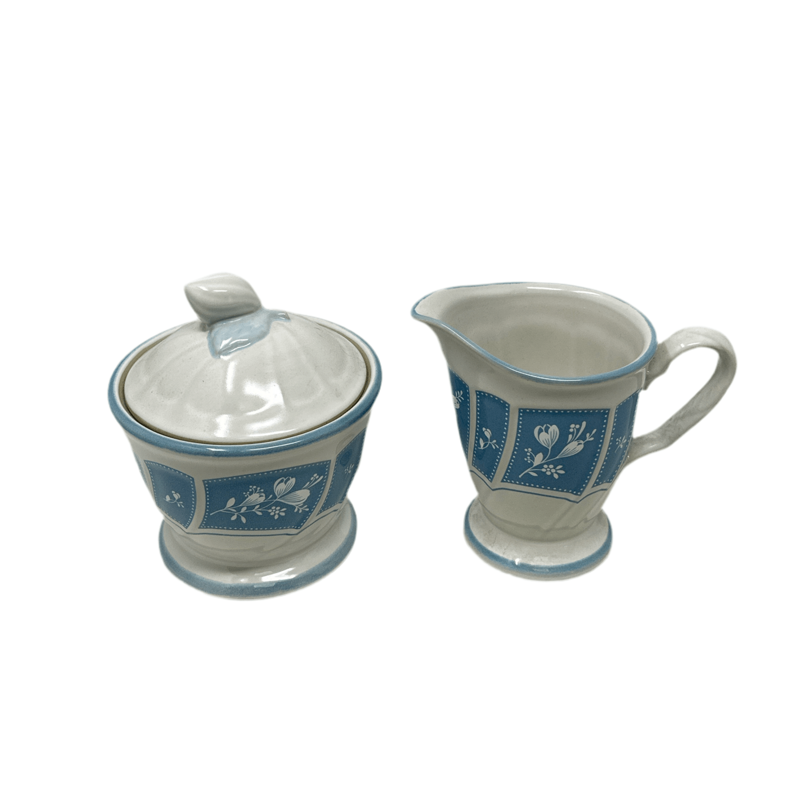 Noritake Victory Blue Cream & Sugar Set