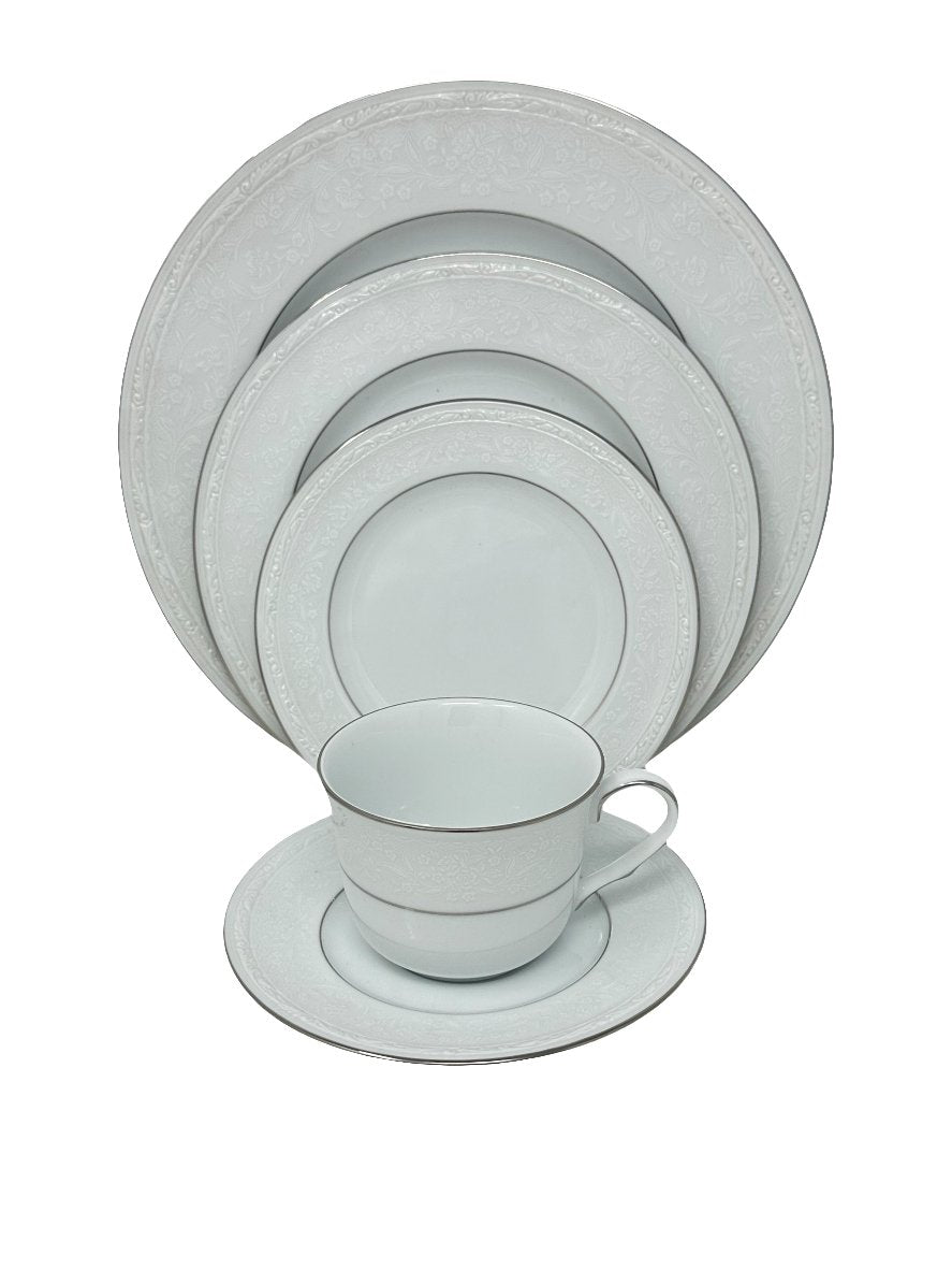 Noritake Whitecliff Platinum - 5 Piece Place Setting