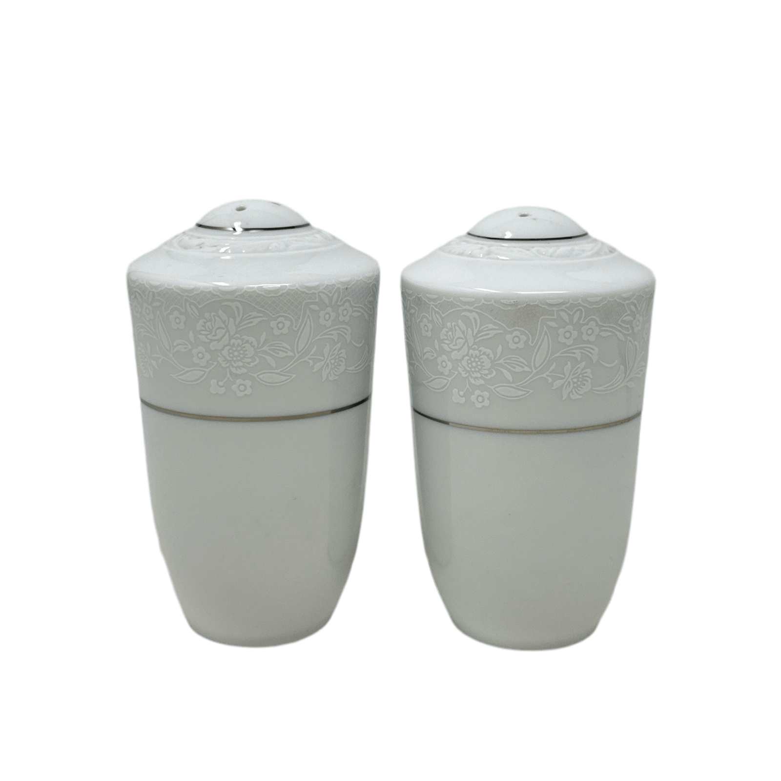 Noritake Whitecliff Platinum Salt & Pepper Set