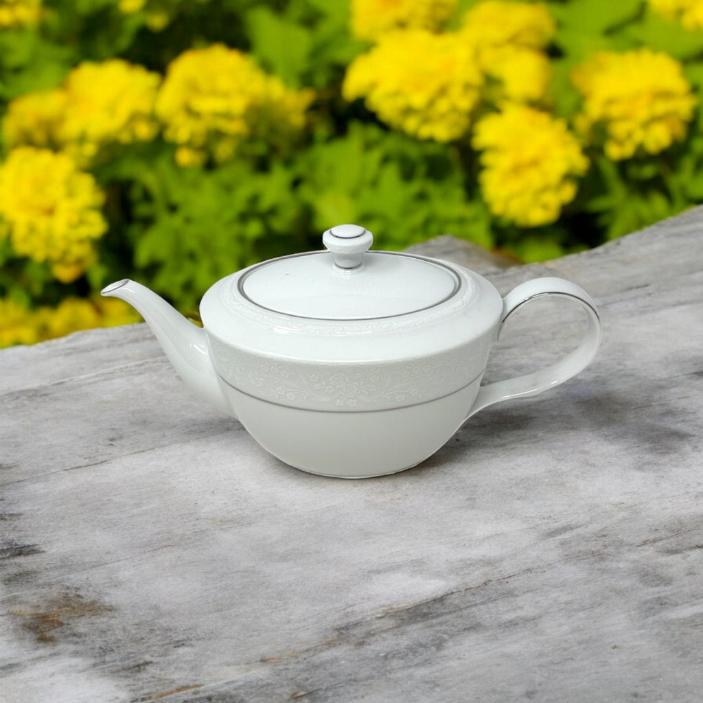 Noritake Whitecliff Platinum Tea Pot