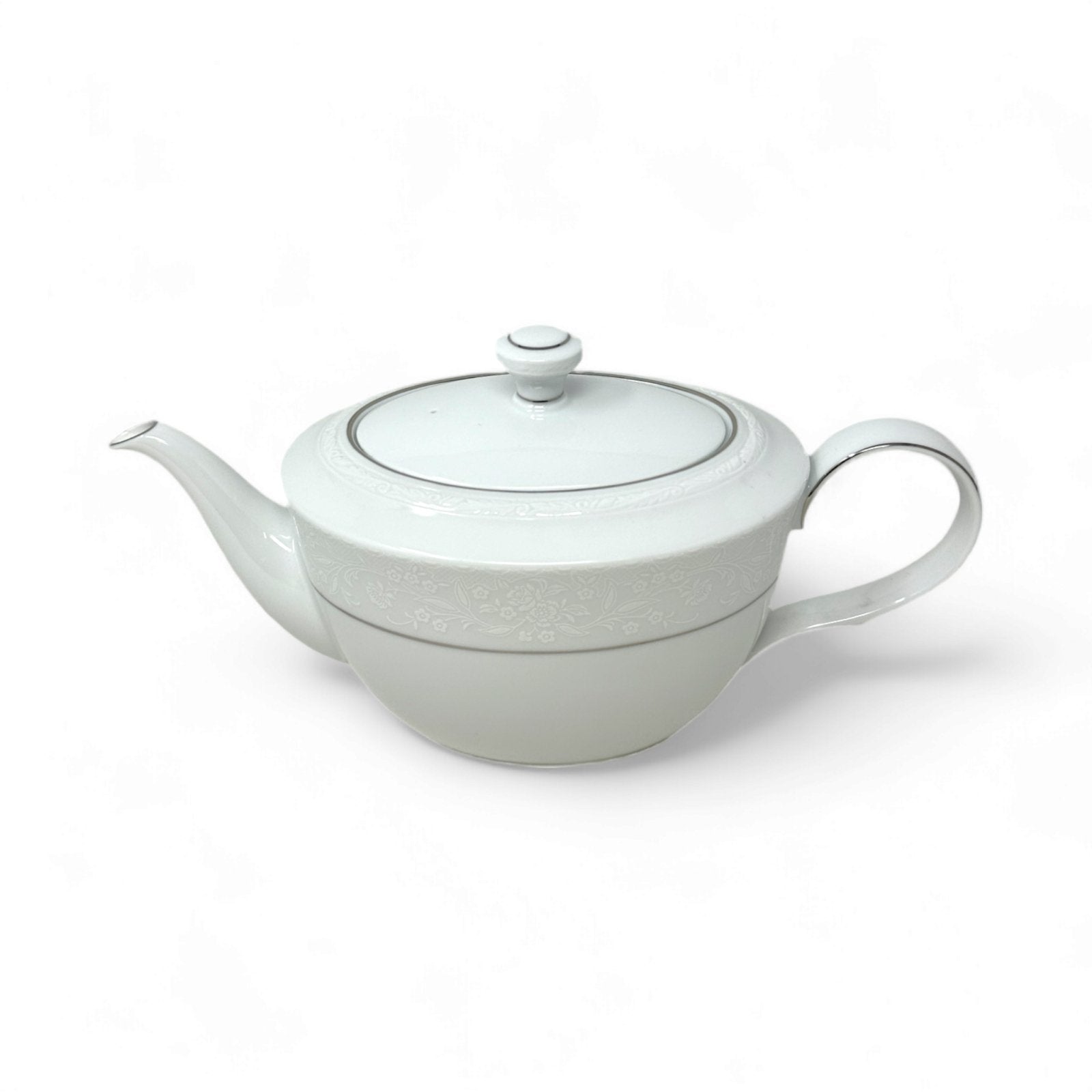Noritake Whitecliff Platinum Tea Pot