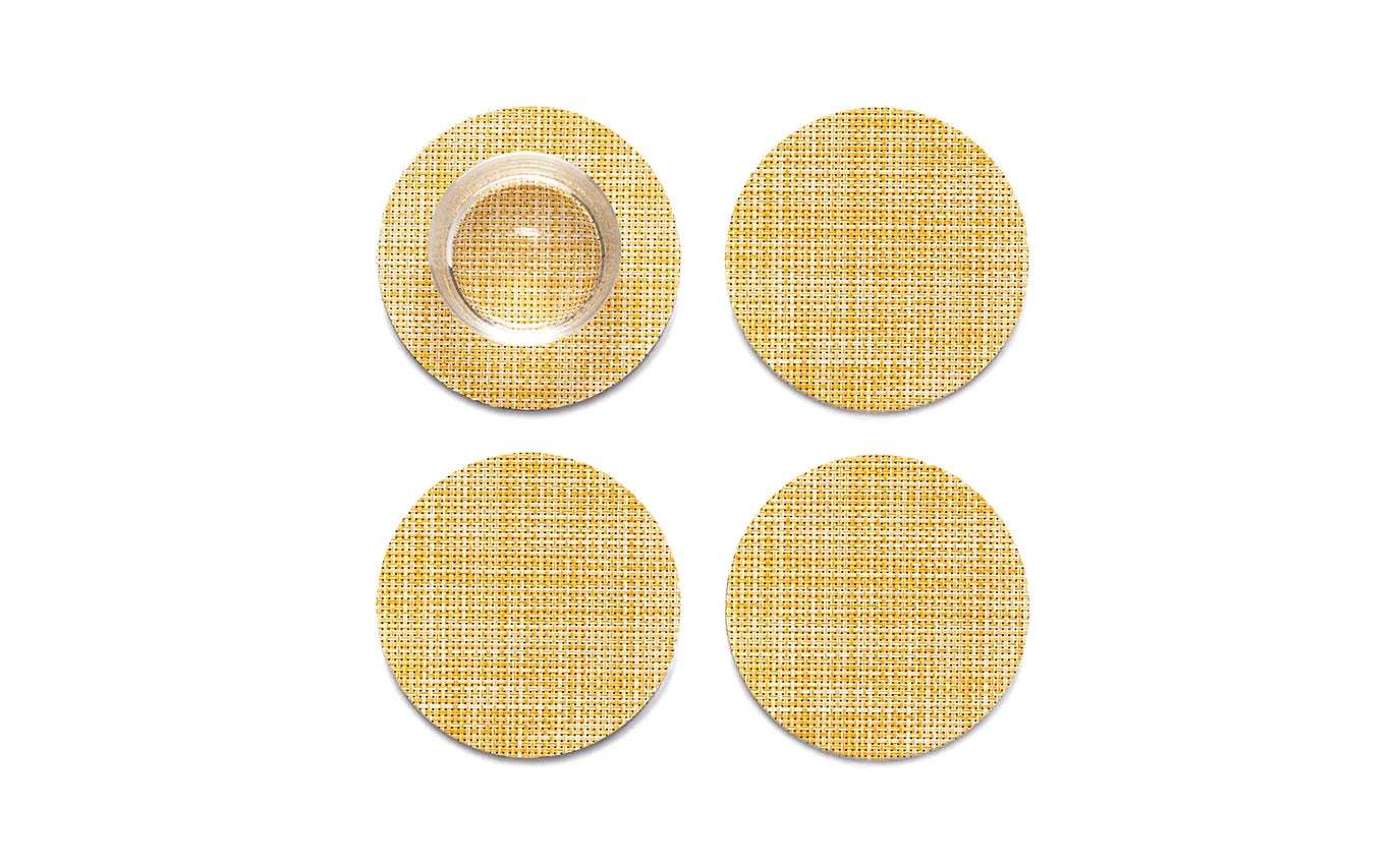 Chilewich Mini Basketweave Coasters - Pack of 4