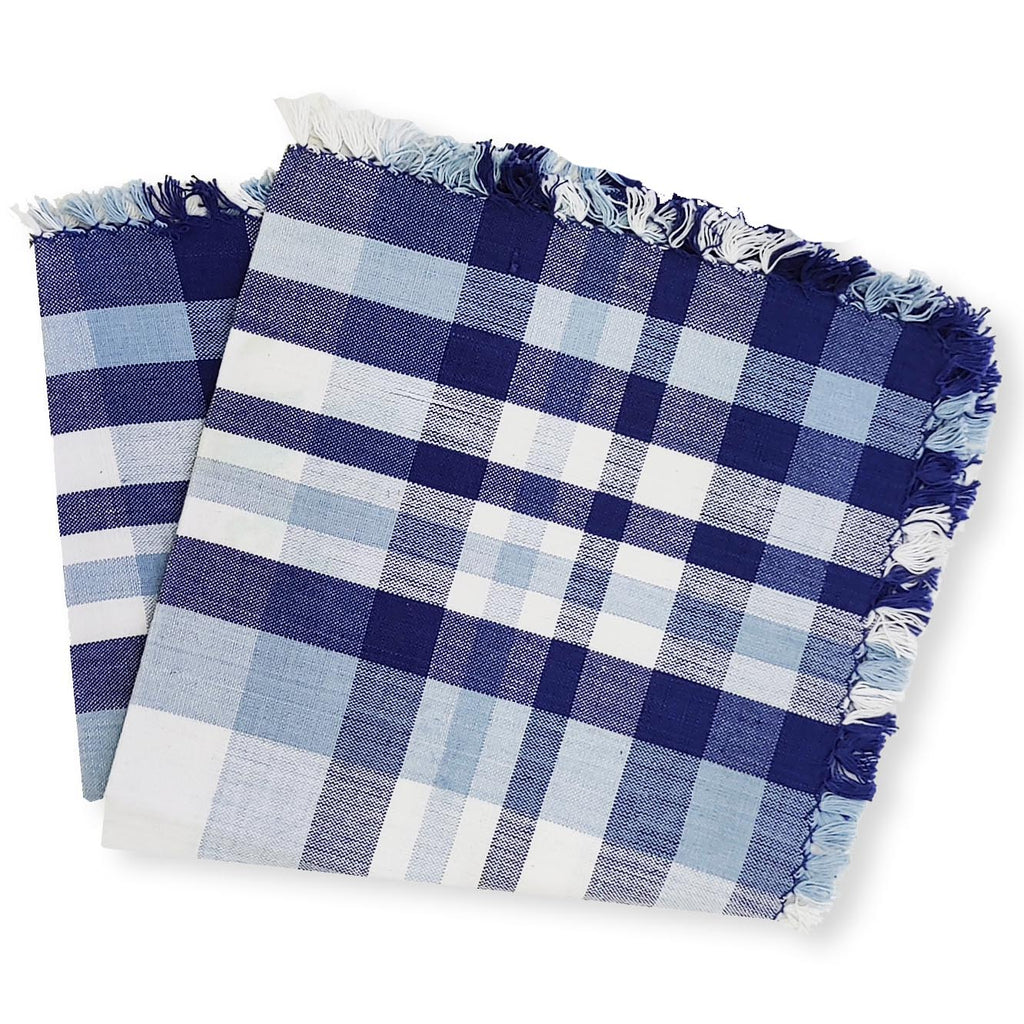 Lemon Tree Ombre Blue Cloth Napkin - Set of 4