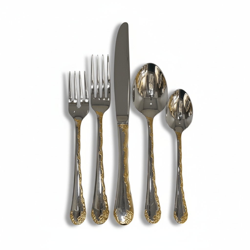 Oneida Belle Rose Golden 5-Piece Place Setting