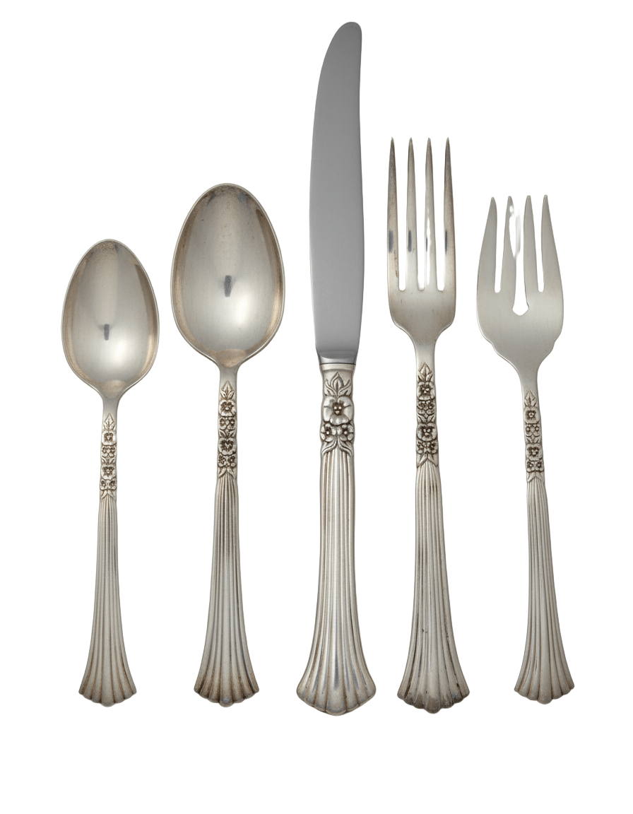 Oneida Floral Queen Silverplate 5-Piece Place Setting