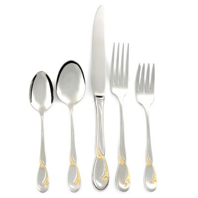 Oneida Golden Calla Lily 5 Piece Place Setting