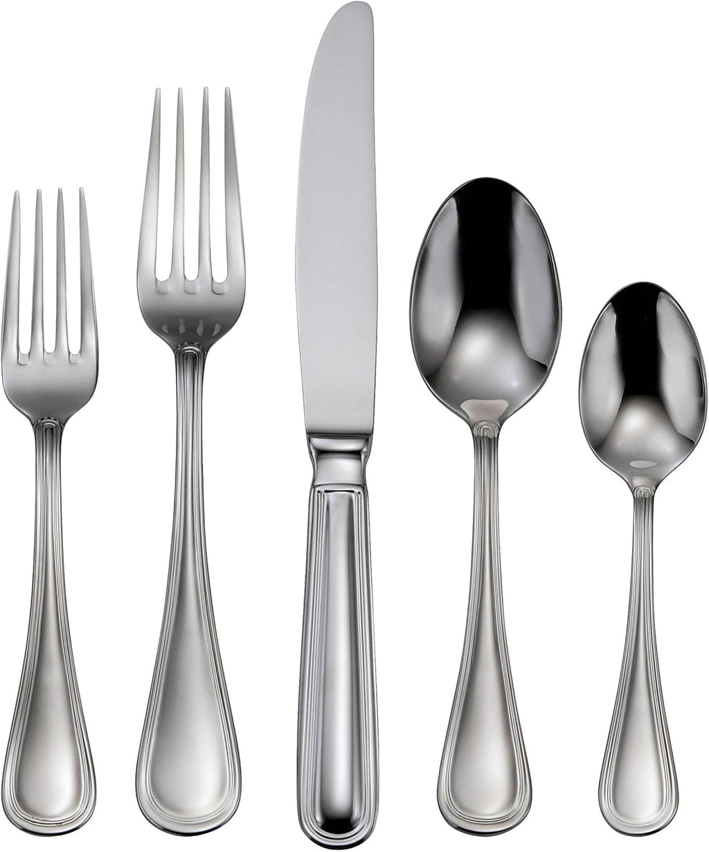 Oneida Silver Plated Becket Flatware 5 Piece Place Setting