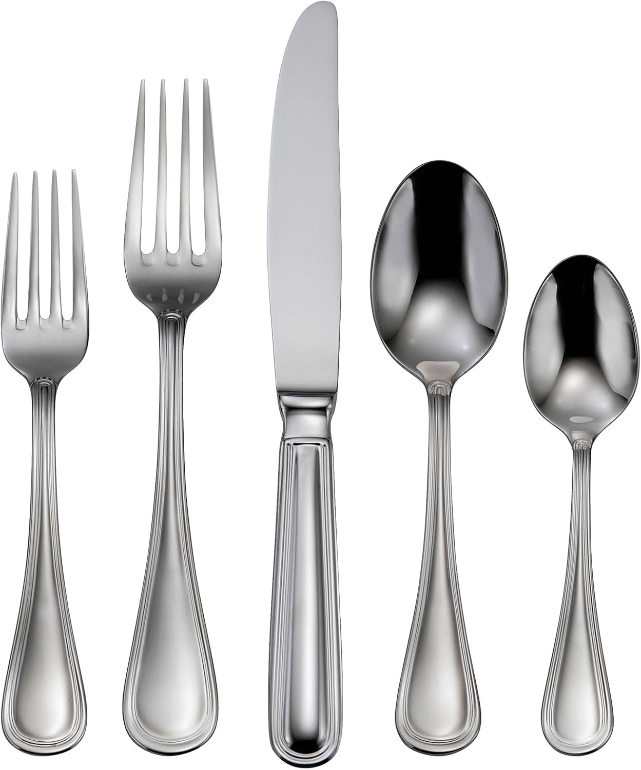 Oneida Silver Plated Becket Flatware 5 Piece Place Setting