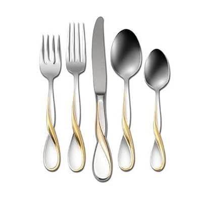 Oneida Stainless Golden Aquarius Flatware 5 Piece Place Setting