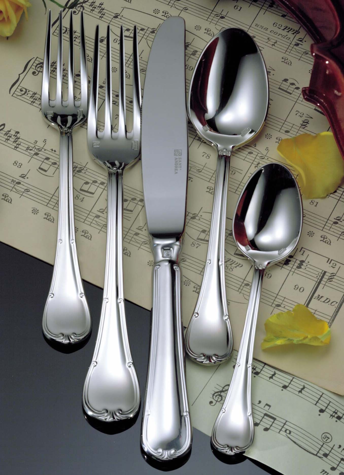 Oneida Donizetti Stainless 5 Piece Place Setting Flatware Set