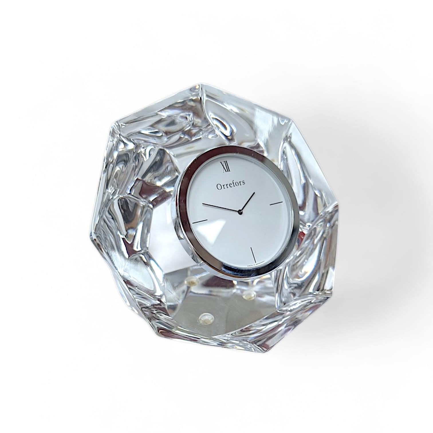 Orrefors Crystal Table Clock
