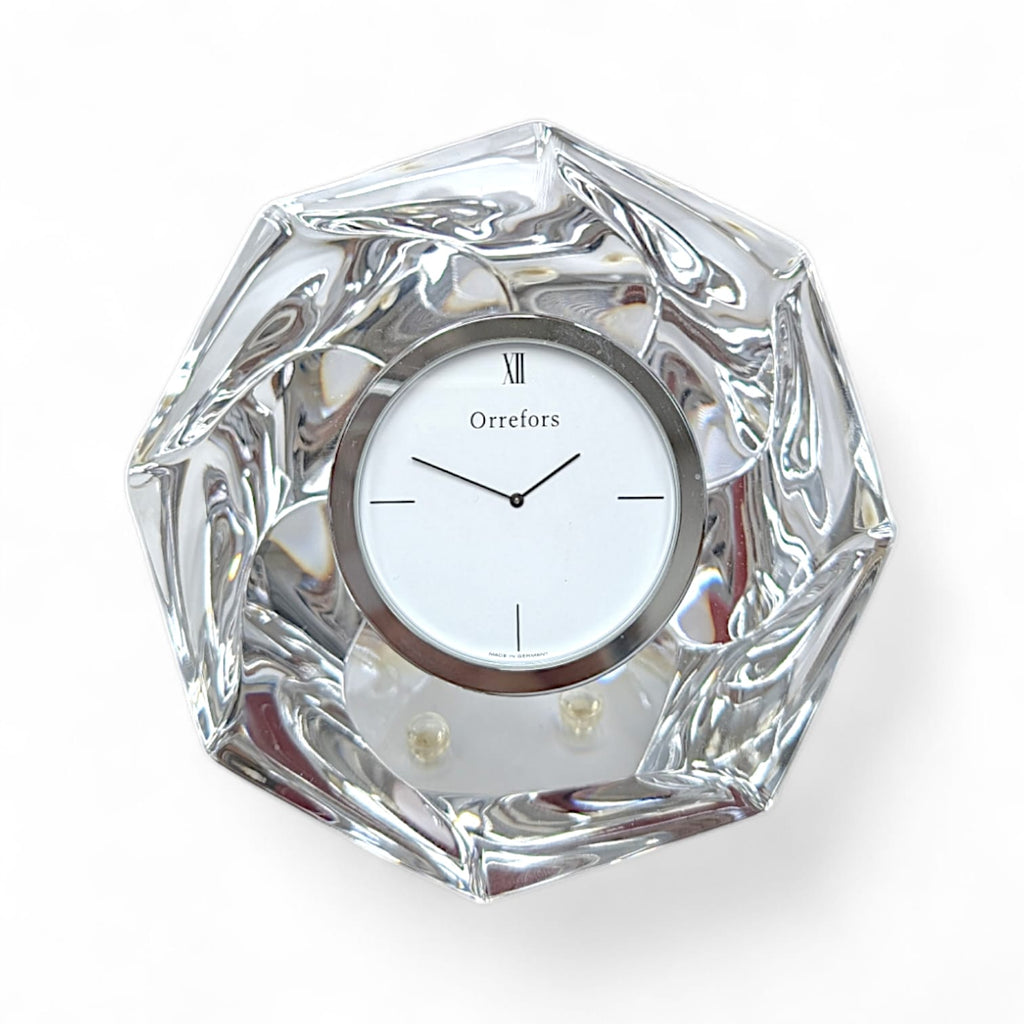 Orrefors Crystal Table Clock