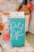 Out Of Office Teal Summer Slim Can Cooler- Summer