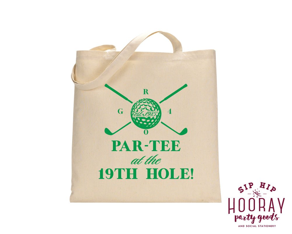 Par-Tee At The 19th Hole Welcome Tote Bags Golf Birthday Party