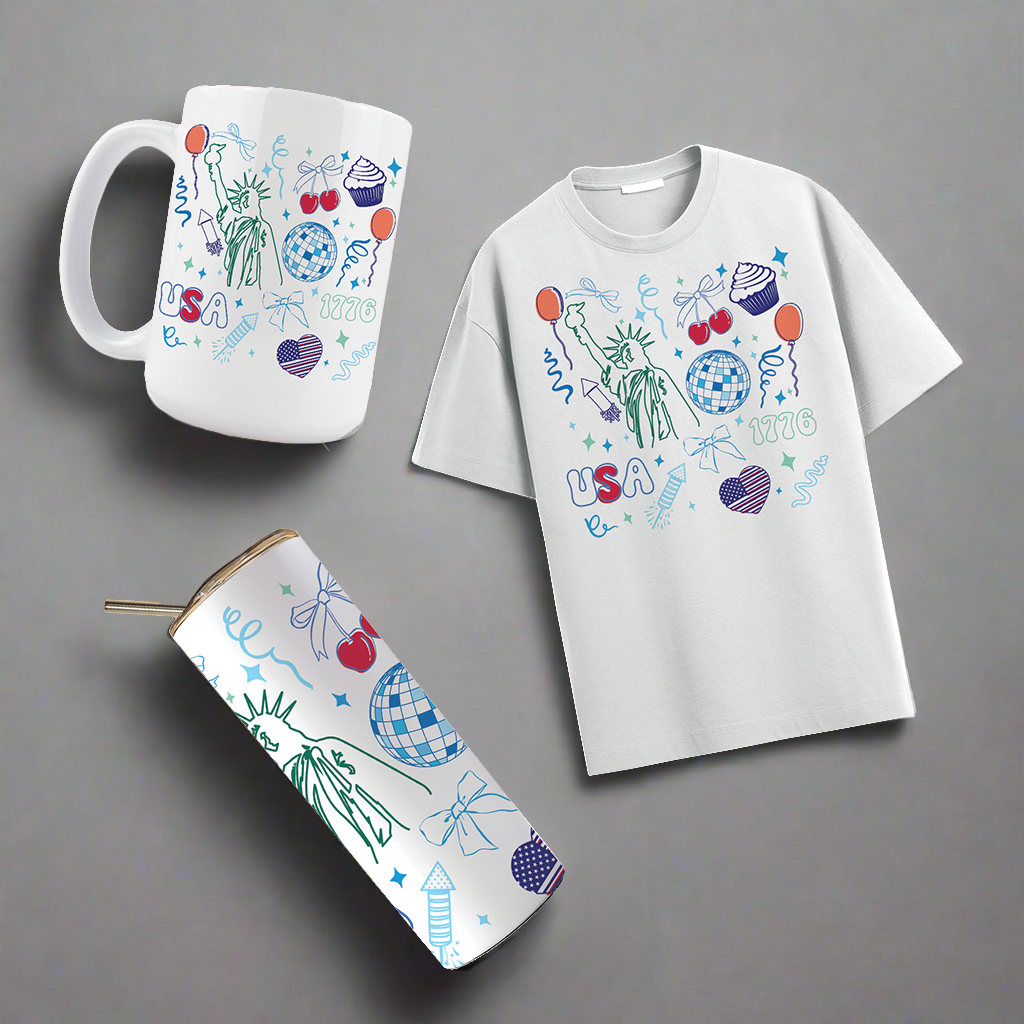 Multi Product Use - Digital Sublimation Designs - Fourth of July