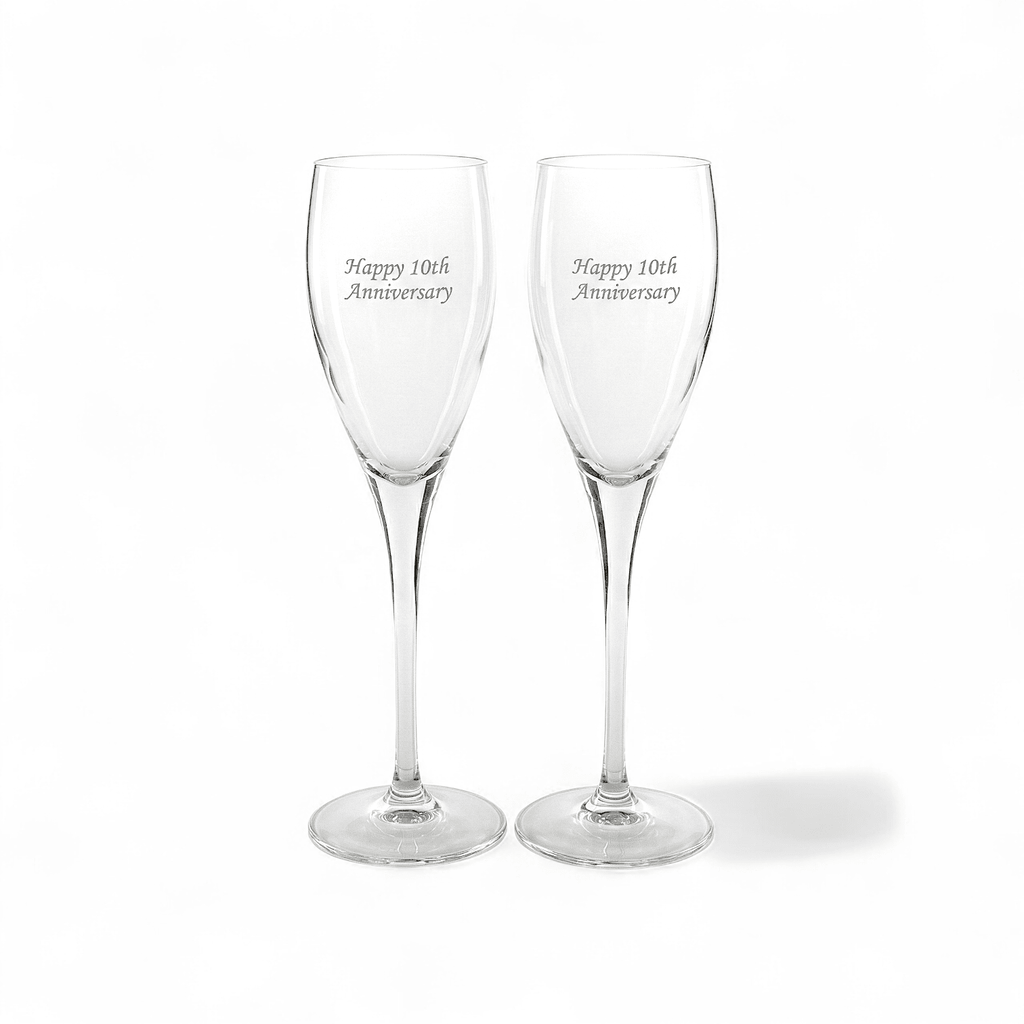 Persona Happy 10th Anniversary Champagne Flutes - Set of 2
