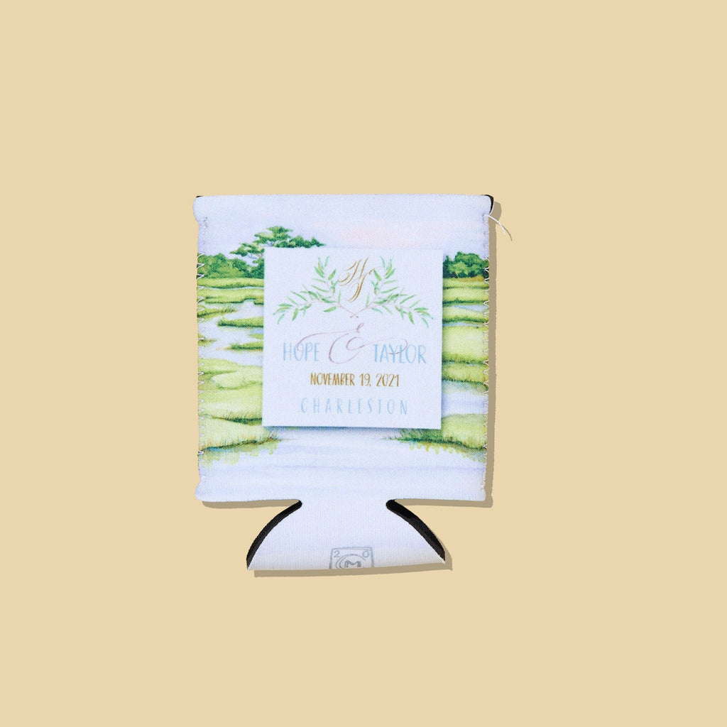 Personalized Full Color Wedding Can Coolers