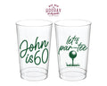 Personalized Hard Plastic Golf Birthday Cups Let's Par Tee