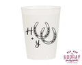 Personalized Horseshoe Initial Frosted Cups