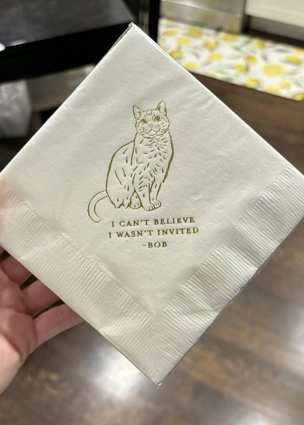 Personalized Pet Drawing Wedding Napkins