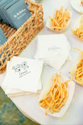 Personalized Pet Drawing Wedding Napkins