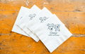 Custom Pet Drawing Beverage Napkins