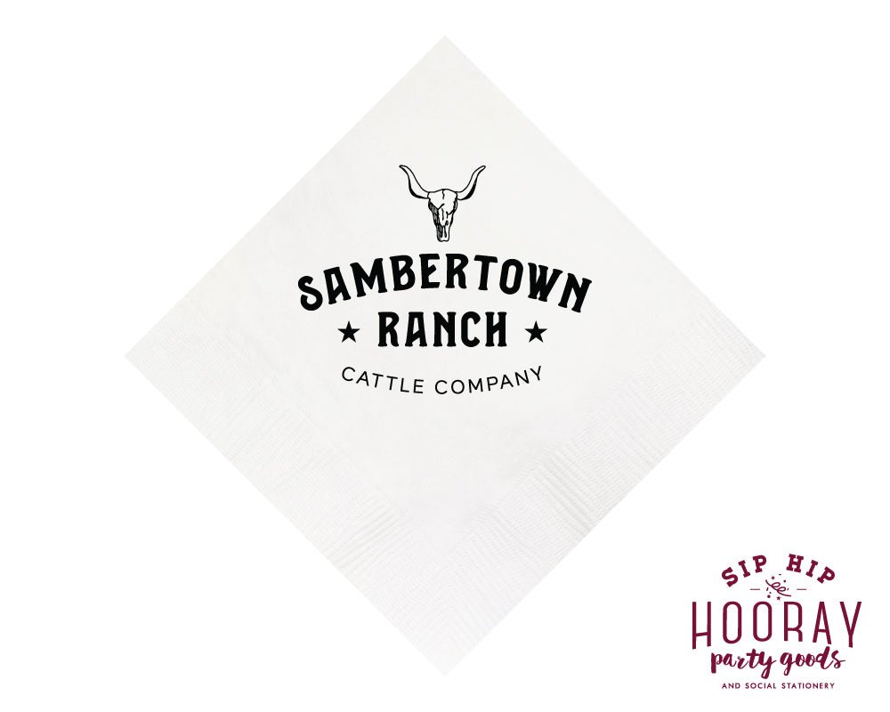 Personalized Ranch Company Napkins