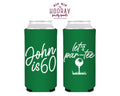 Personalized Slim Golf Party Can Coolers Let's Par Tee